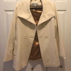 Cream Steve Madden Wool Pea Coat Size S